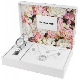   Excellanc női karóra ajándék szett nyaklánccal, fülbevalóval
