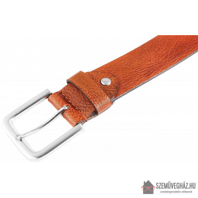 Leonardo Verrelli valódi bőr öv, világosbarna, rövidíthető