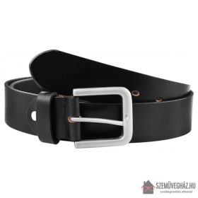 Leonardo Verrelli Valódi bőr öv, fekete, rövidíthető