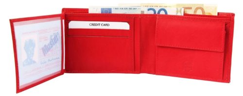 Excellanc bőr pénztárca - sötétpiros