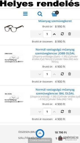 Fém szemüvegkeret/UTOLSÓ DARABOK