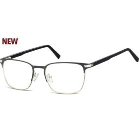 Ezüst-fekete fém szemüvegkeret