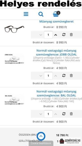 Akciós szemüvegkeret/utolsó darabok