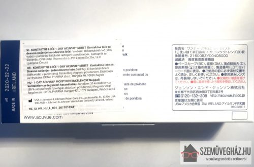 1-DAY ACUVUE® MOIST napilencse 30db /doboz