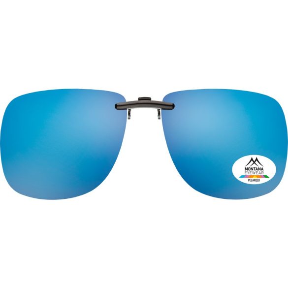 Kék tükrös napszemüveg előtét fém keretekhez