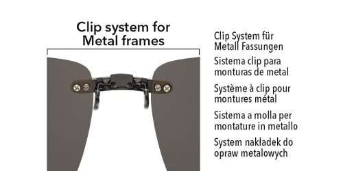 Tükrös napszemüveg előtét fém keretekhez
