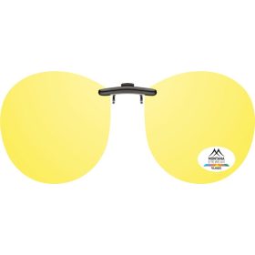 Kerek napszemüveg előtét fém keretekhez - sárga