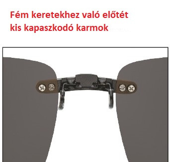 Kerek napszemüveg előtét fém keretekhez - szürke