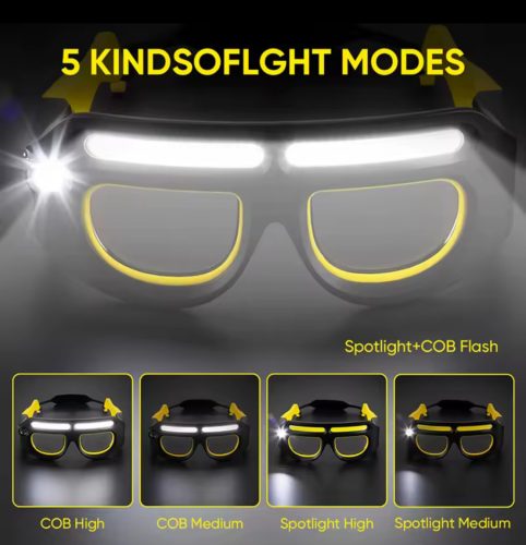 Túra szemüveg- szerelő szemüveg világítással-dioptizálható