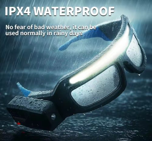 Világítós túra- munka szemüveg, fejlampa