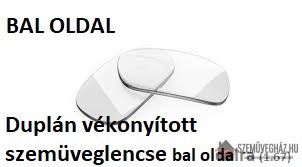 Duplán vékonyított szemüveglencse Bal oldali '(1.67)