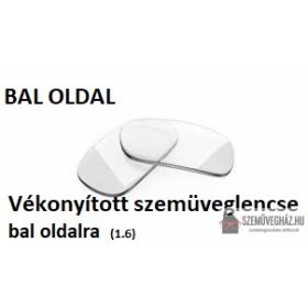 Vékonyított műanyag szemüveglencse Bal Oldalra (1.6)