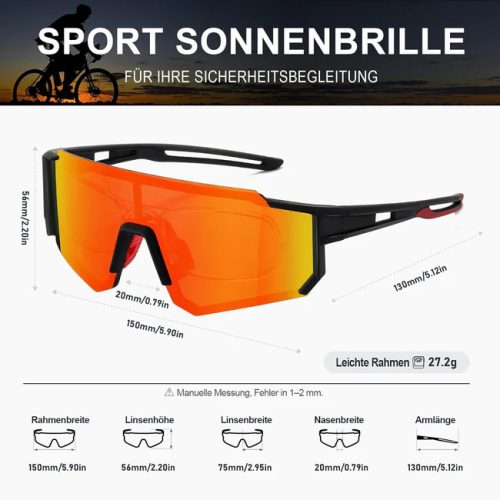 Dioptriás betétes sportszemüveg