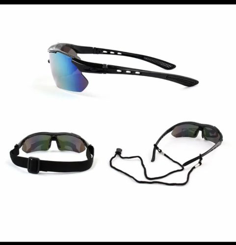 Dioptriázható betétes sportszemüveg szett, cserélhető lencsékkel - polarizált
