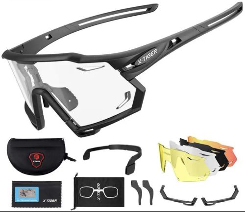 Dioptriás betétes Polarizált  sportszemüveg, cserélhető lencsékkel.