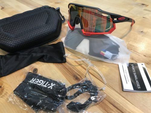 Dioptriás betétes Polarizált  sportszemüveg, cserélhető lencsékkel.